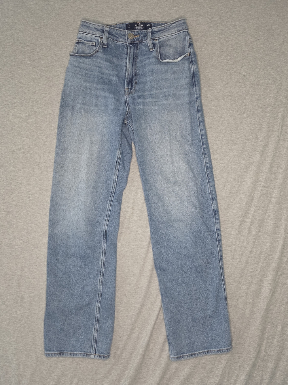 Hollister Light Blue Ultra High-rise Dad Jeans Vintage Stretch Size 26S